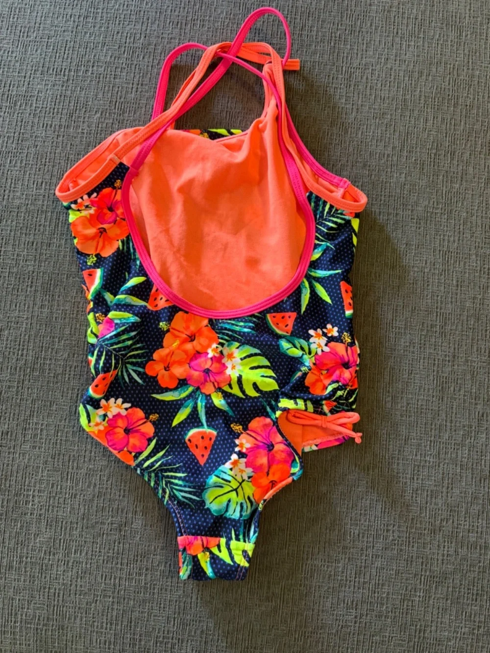 Wonder Nation one piece hibiscus swim suit